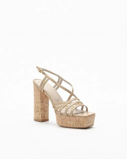 Sandalias de tacón alto PROF 1500 Beige