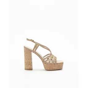 Sandalias de tacón alto PROF 1500 Beige