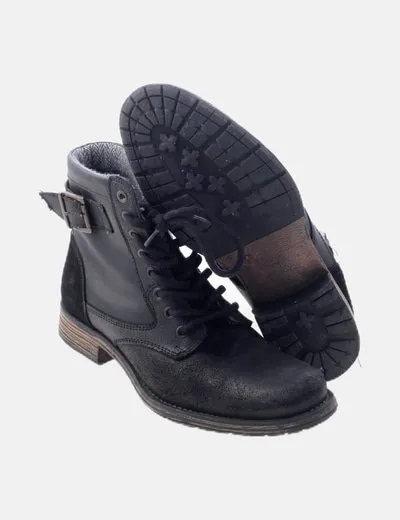 Springfield Botín negro cordones