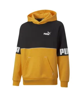 Sudadera con capucha Puma Power Colorblock Niño Yellow-Black