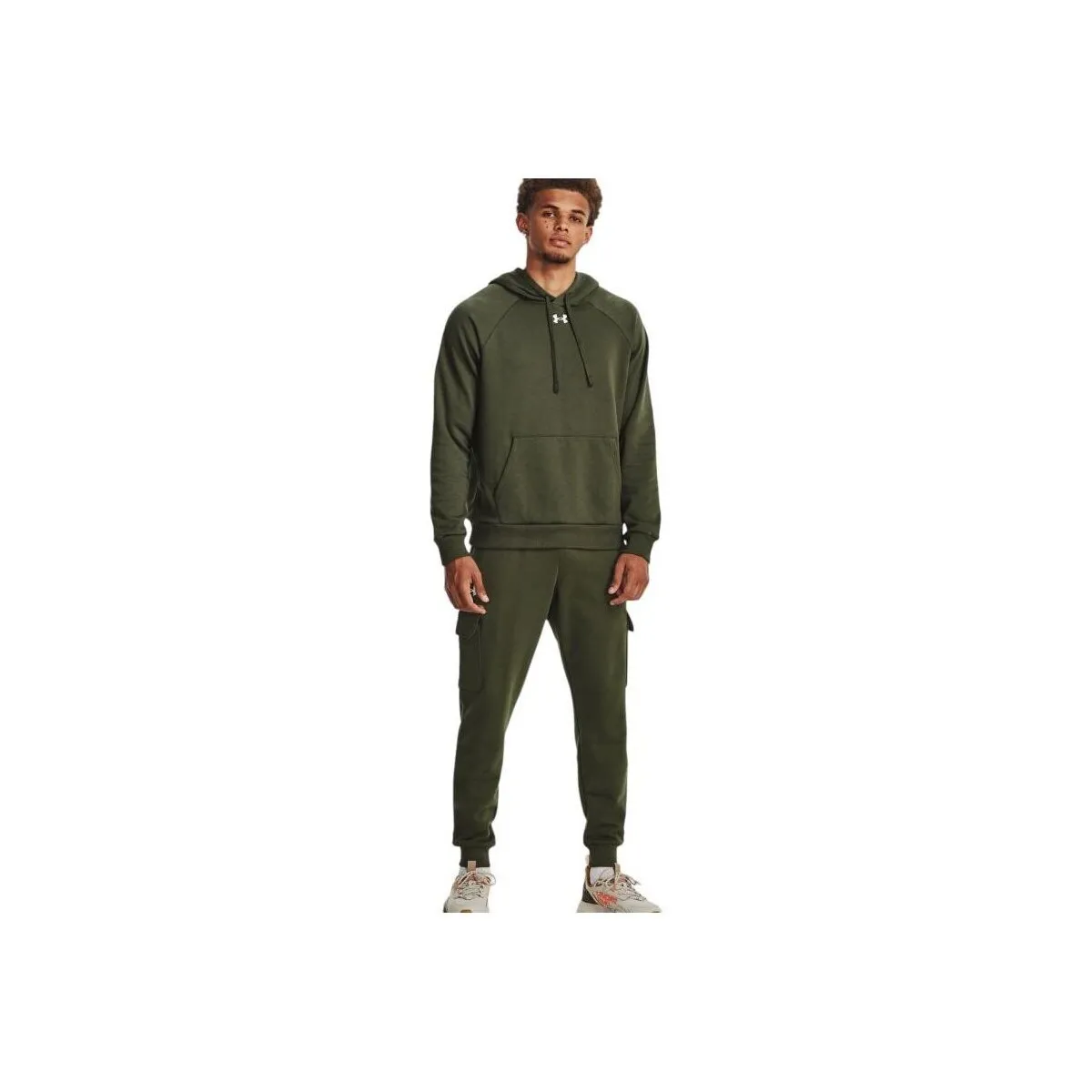 Sudadera Rival Fleece Hoodie Hombre Marine OD Green/White