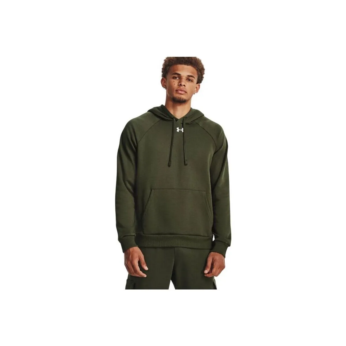 Sudadera Rival Fleece Hoodie Hombre Marine OD Green/White