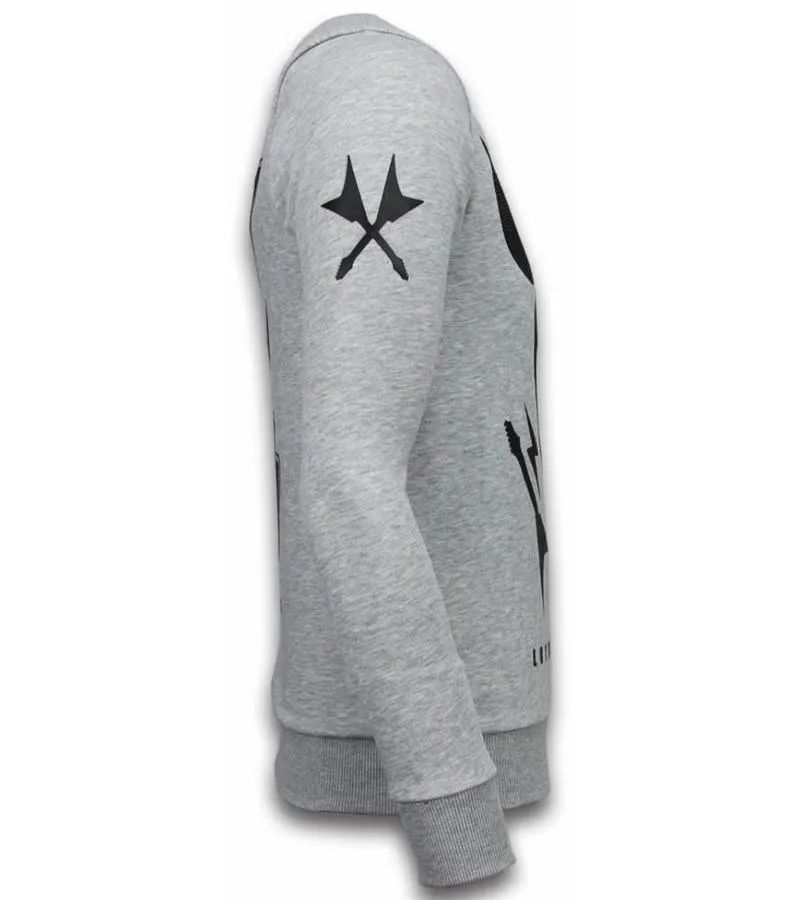 Sudaderas - Kiss My Mickey Rhinestone Sudaderas hombre - Gris