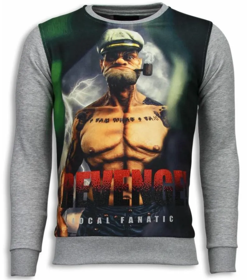 Sudaderas - Popeye Revenge Sudaderas hombre - Gris Claro