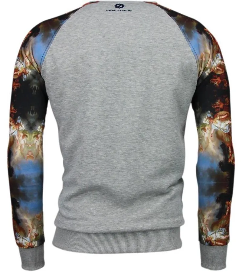 SUDADERAS  ROZEN SKULL ARM MOTIVE SUDADERAS HOMBRE  GRIS