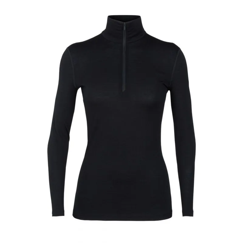 Top técnico Icebreaker Merino 200 Oasis Ls Half Zip (Black) Mujer