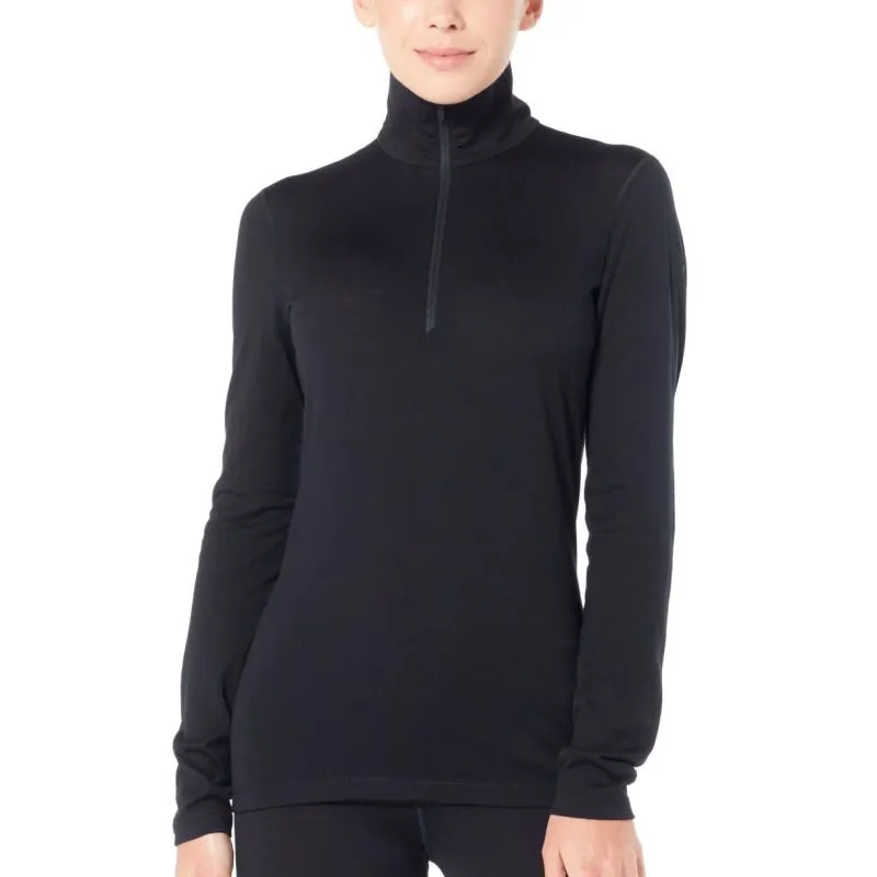 Top técnico Icebreaker Merino 200 Oasis Ls Half Zip (Black) Mujer