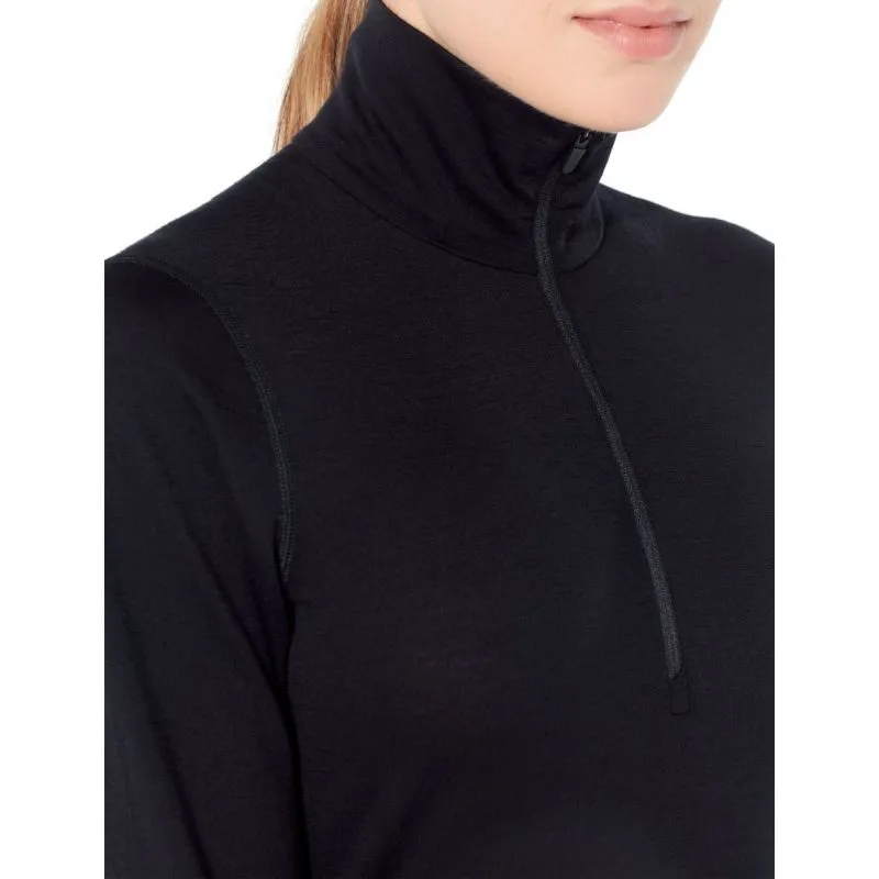 Top técnico Icebreaker Merino 200 Oasis Ls Half Zip (Black) Mujer