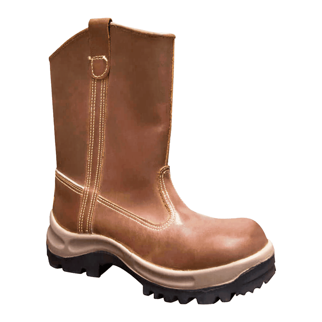 Uniroca pp-pp-bs-sw-07 talla 39 par de botas de cuero dielectrico para soldador cafe