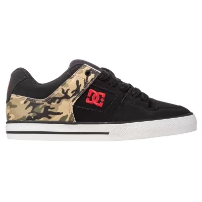 ZAPATILLAS DC SHOES PURE NEGRO CAMO LOGO ROJO